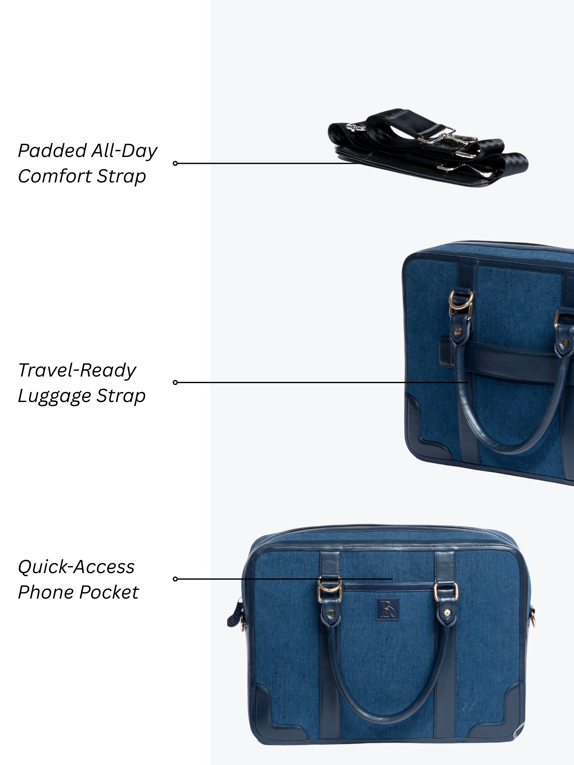 Henry Laptop Bag - Sapphire