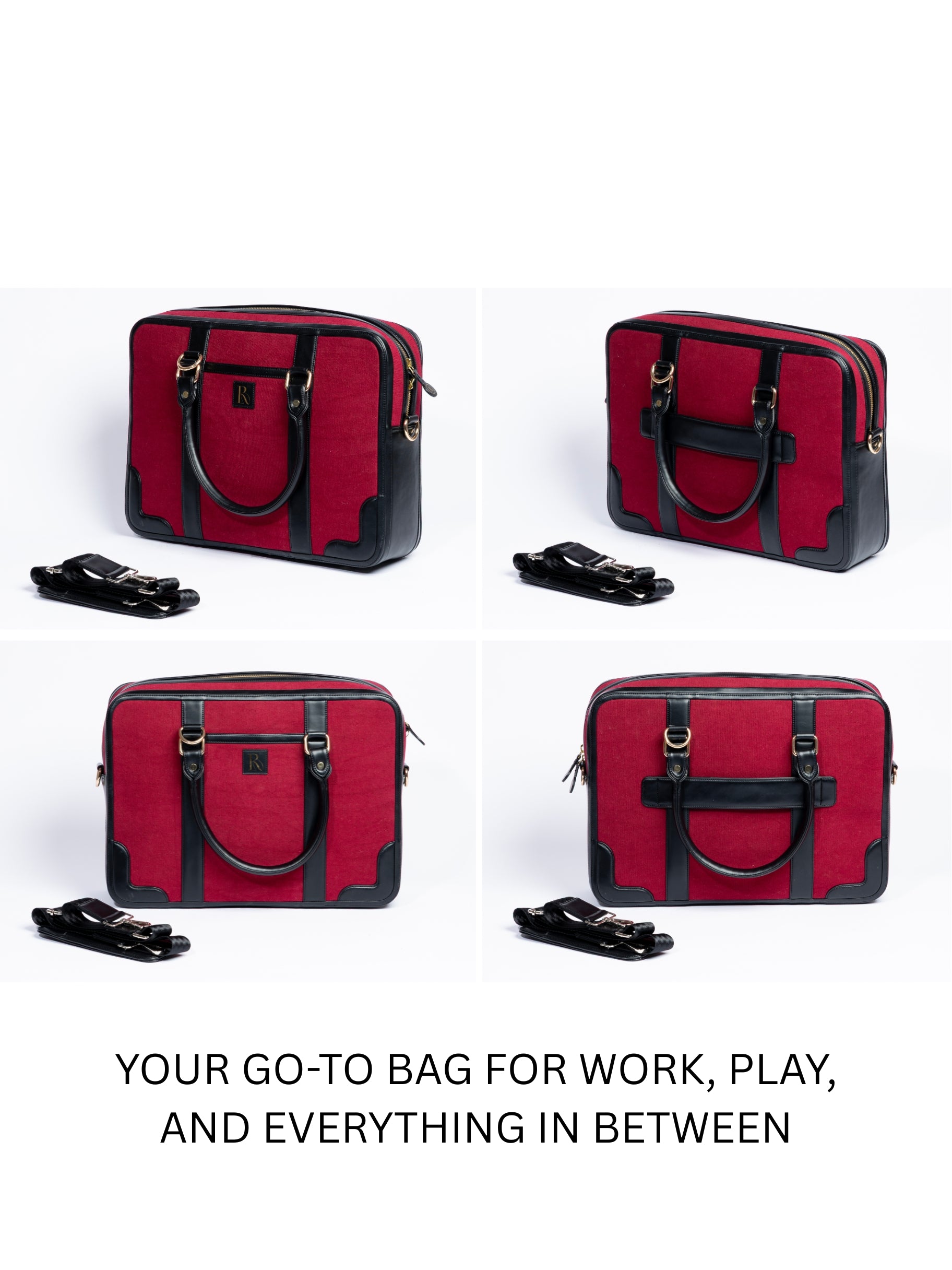 Henry Laptop Bag - Ruby