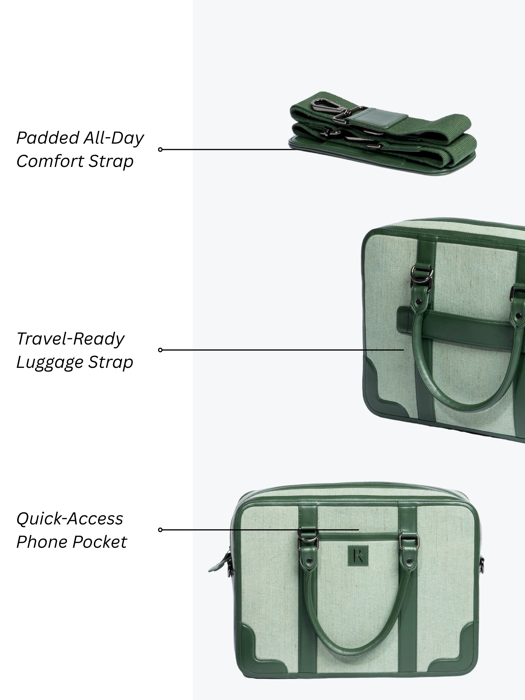 Henry Laptop Bag - Jade