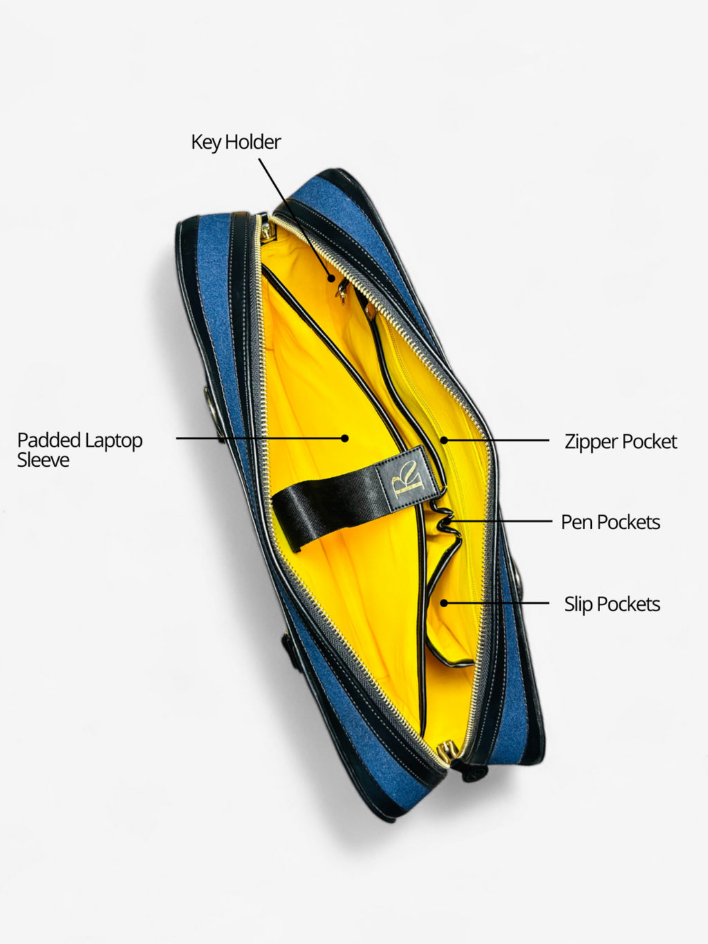 Henry Laptop Bag - Indigo