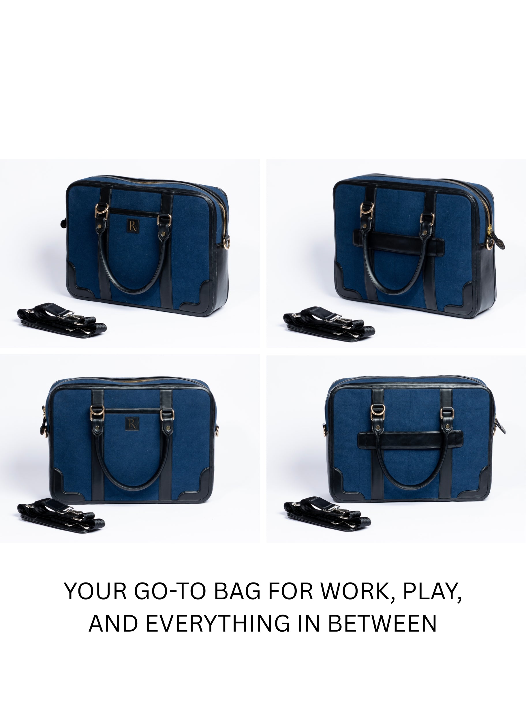 Henry Laptop Bag - Indigo