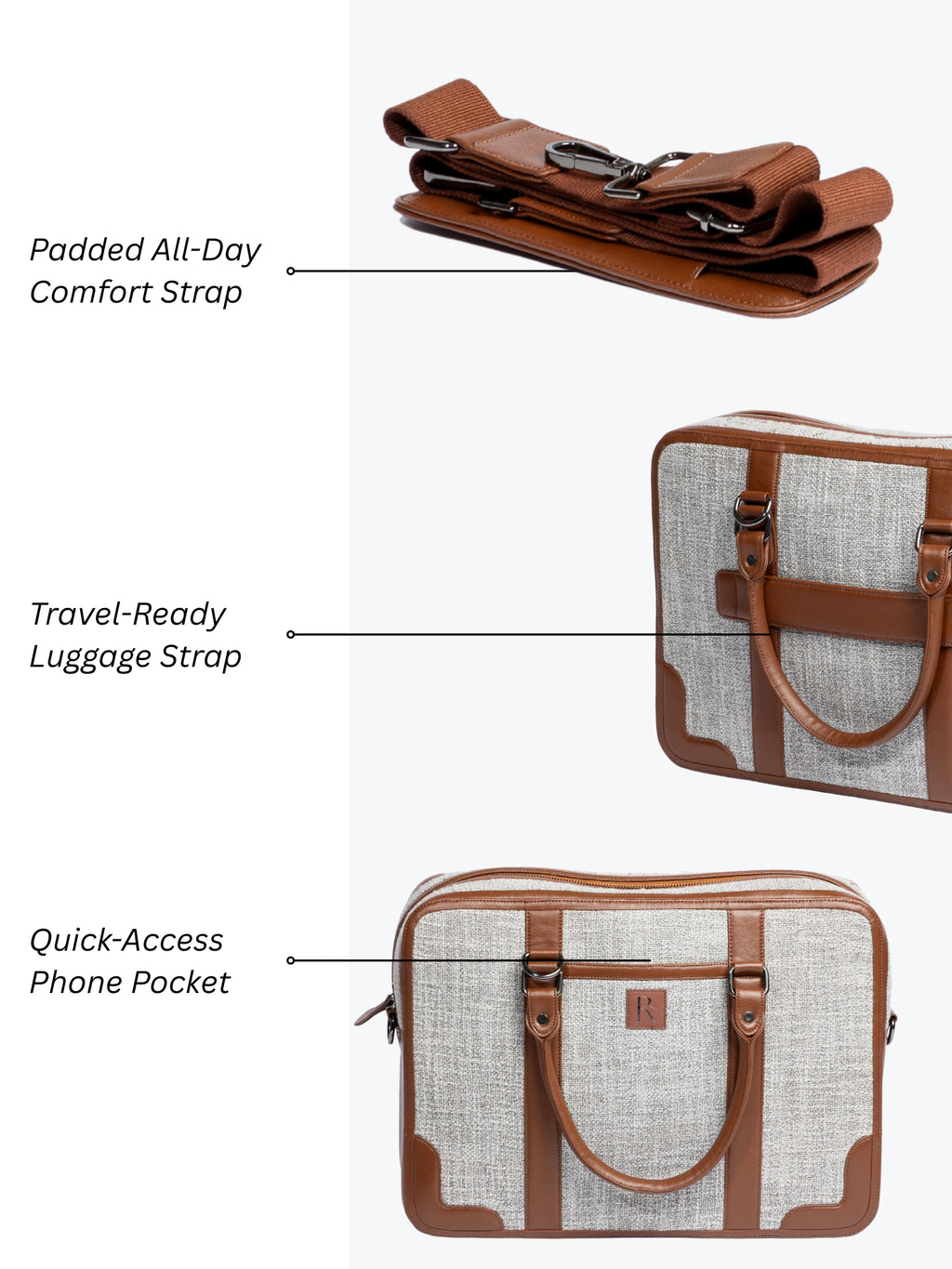 Henry Laptop Bag - Chunky Grey