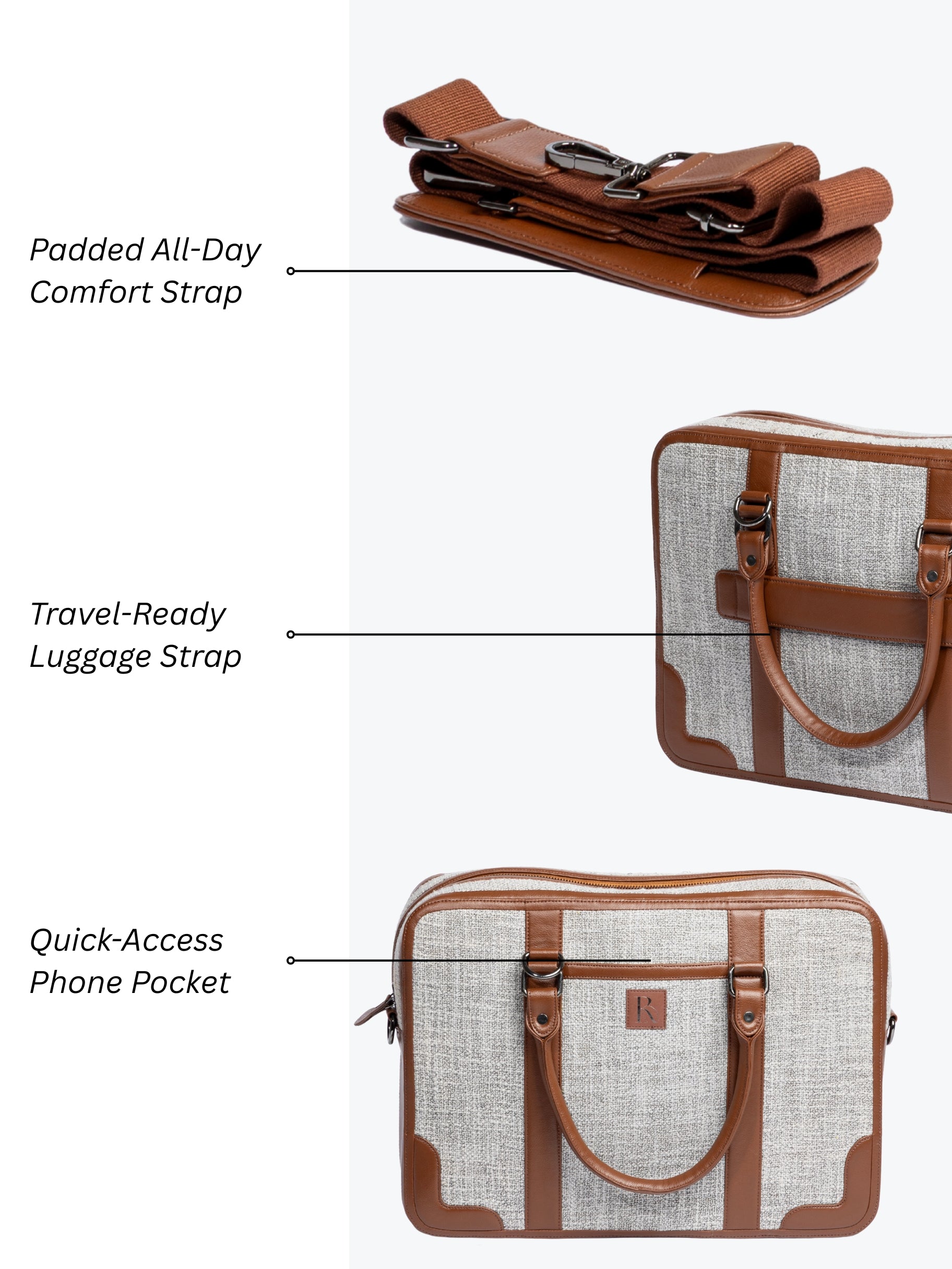 Henry Laptop Bag - Chunky Grey